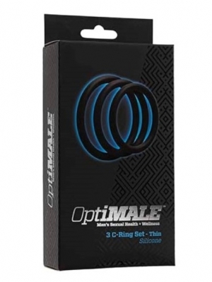 OptiMALE 3 C-Ring Set - Thin - Black