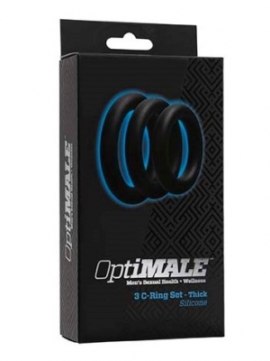 OptiMALE 3 C-Ring Set - Thick - Black