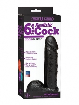 Vac-U-Lock - CodeBlack - Realistic Cock