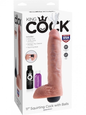 King Cock With Balls 27.95 cm - Flesh - Squirt