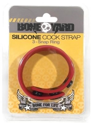 Boneyard Silicon Cock Strap - Red