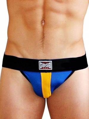 GBGB Camaro Jock Underwear Jockstrap Black/Royal/Yellow