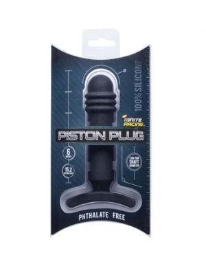 Silicone Piston Plug 15.20 cm. (6.00 inch) - Black