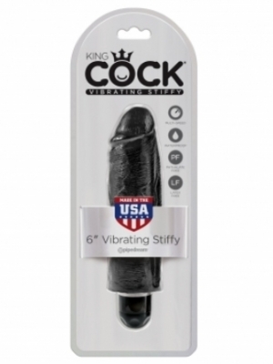 King Cock Vibrating Stiffy 15.25 cm - Black