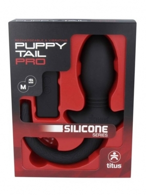 titus Silicone Vibrating Puppy Tail - Medium