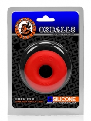 OXBALLS [SIL|TPR] Big Ox Cockring - Red Ice