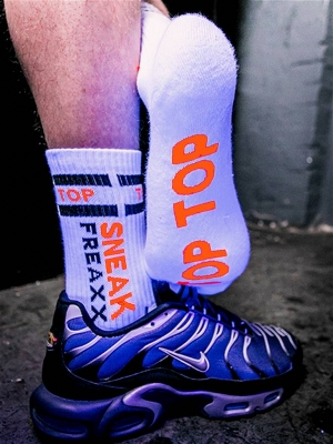 Sneak Freaxx Top Neon Socks White One Size