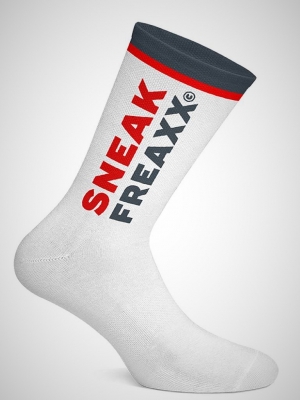 Sneak Freaxx Socks Sniffer Socks White Grey/Red One Size