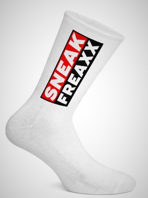 Sneak Freaxx Box #1 Socks White w. Red/Black One Size