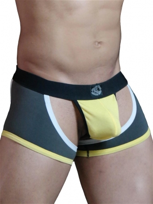 GBGB Mason Boxer Thong Underwear Charcoal/Yellow