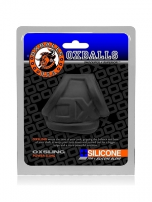 OXBALLS [SIL|TPR] Oxsling Cocksling - Black Ice