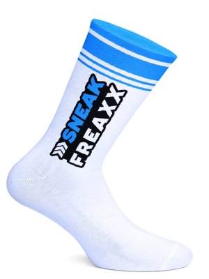 Sneak Freaxx Big Stripe Blue Socks White One Size