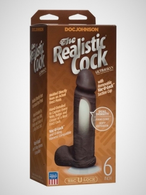 VAC-U-LOCK The Realistic Cock - UR3 - 17,3 cm. - Black