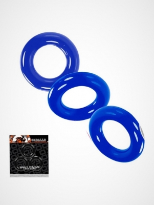 OXBALLS [TPR] Willy Cock Ring 3-Pack - Blue