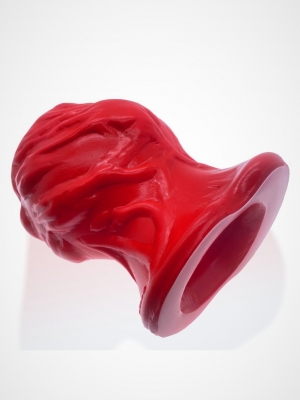 OXBALLS [SIL] Pighole Squeal FF Veiny Hollow Plug - Red