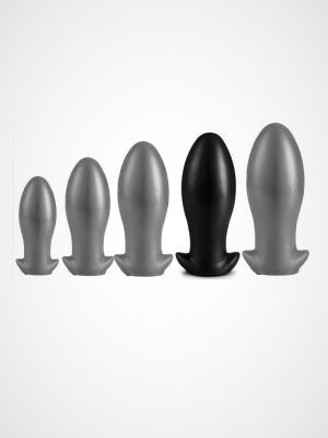 TheAssGasm Dragon Egg Soft Silicone Butt Plug XL Black