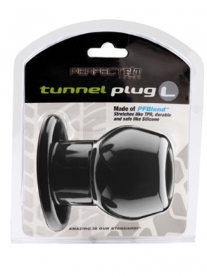 Ass Tunnel Plug Silicone TPR Large - Black